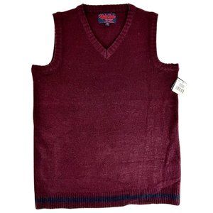 Kids Club Toddler Big-Boys Knit Vest Maroon - Size 12 - NWT